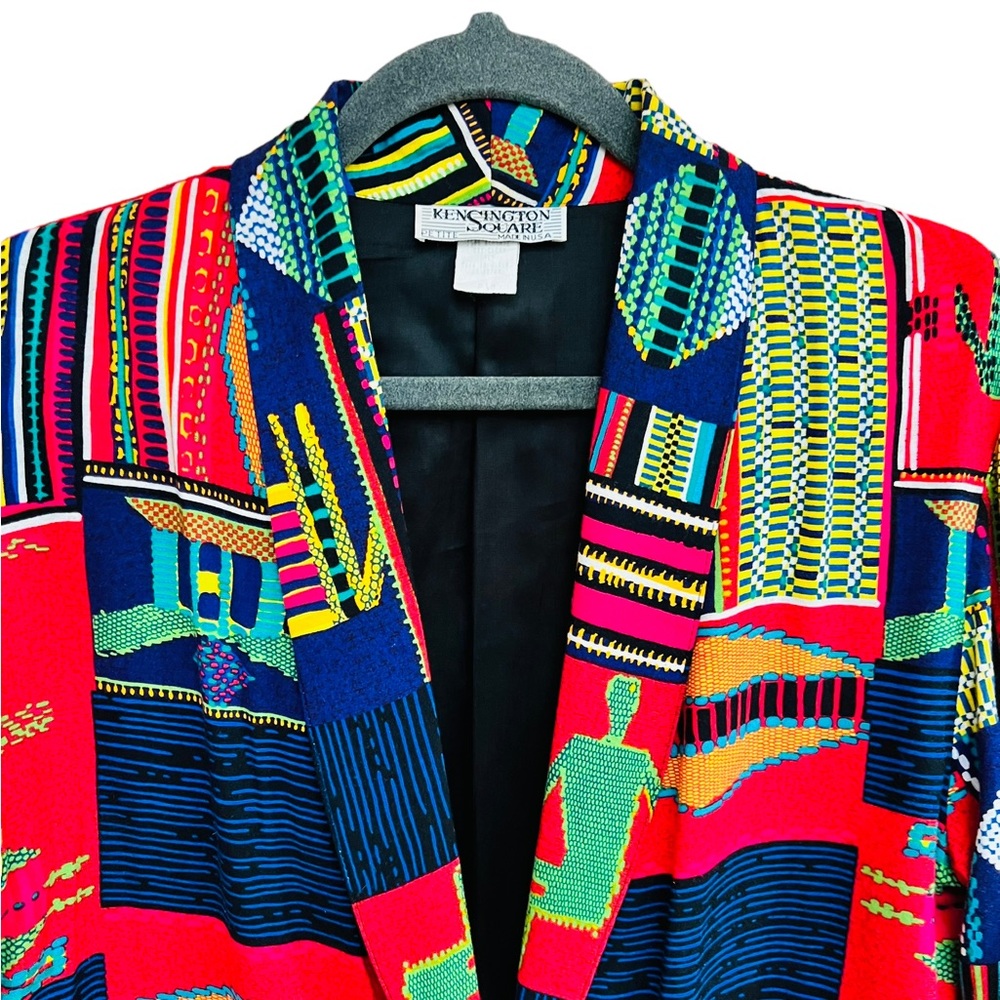 Vintage KenSington Square Jacket Size Medium 100% Rayon in excellent condition - Picture 5 of 8